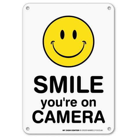 Free Printable Smile You're On Camera Sign Printable