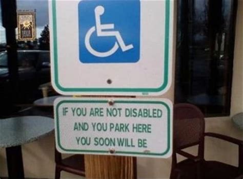 funny handicap parking sign - Dump A Day