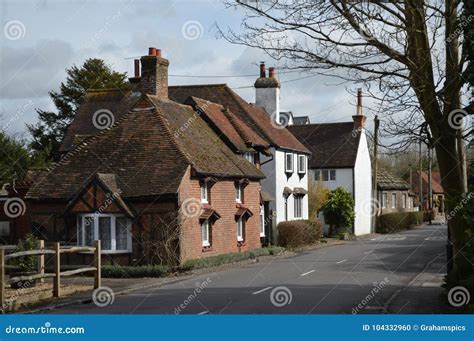 Cottages in Bramber West Sussex UK Stock Photo - Image of gate ...