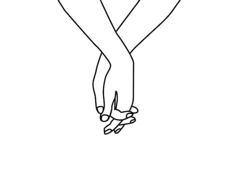 Holding Hands in Love and Unity Drawing Wall Art Poster - Etsy