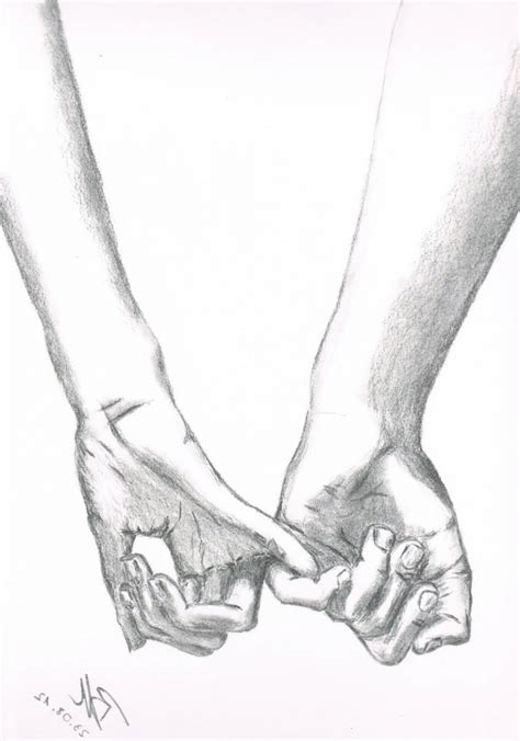 Two People Holding Hands Drawing at GetDrawings | Free download