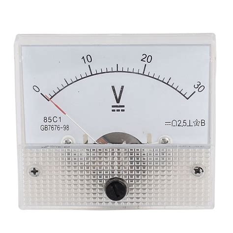 85C1 Class 2.5 Accuracy DC 0-30V Range Analog Voltmeter Volt Meter White - Walmart.com