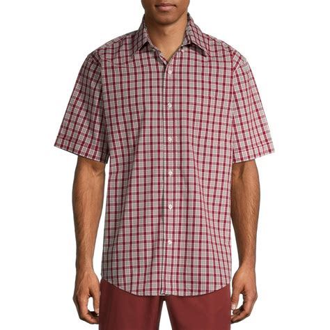 Arrow - Arrow Men's Hamilton Poplin Wrinkle Free Short Sleeve Shirt - Walmart.com - Walmart.com