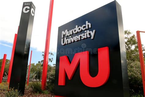 Entrance Sign To Murdoch University Campus, Perth Western Australia ...