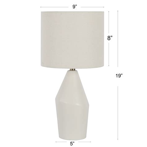 Home Décor Collection Modern White Ceramic Table Lamp, 19"H - Walmart.com