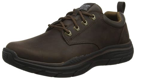 Skechers Expected 2.0 Leather Lace Up Oxford in Brown for Men - Save 47% - Lyst