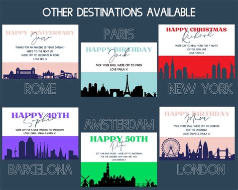 Rome Gift Voucher Surprise Birthday Trip Anniversary Trip - Etsy