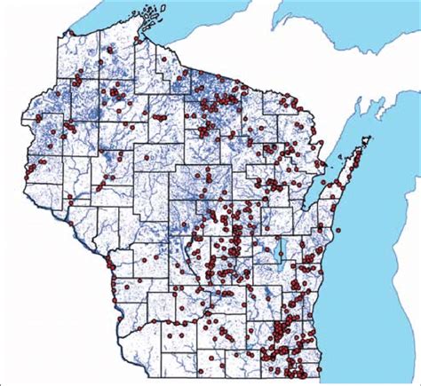 Statewide map of known distribution of Eurasian watermilfoil in Wisconsin. | Download Scientific ...