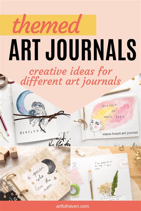 Try these art journal theme ideas and make different art journals. #artjournal #artjournaling #a ...