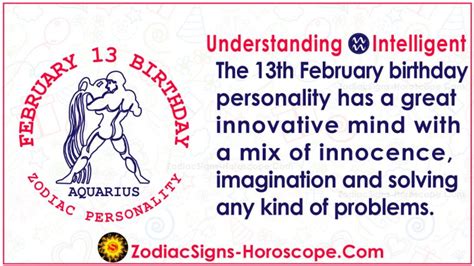 February 13 Zodiac (Aquarius) Horoscope Birthday Personality and Lucky Things