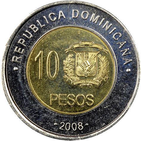 Dominican Republic 10 Pesos KM 106 Prices & Values | NGC