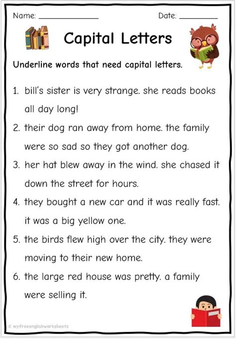 Capital Letters Worksheets | Free English Worksheets