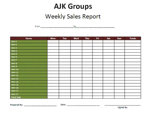 Weekly Report Templates | 14+ Free Printable Word, Excel & PDF