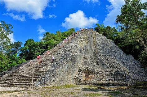 Ixmoja or Nohoch Mul Pyramid History at Mayan Ruins in Coba, Mexico ...