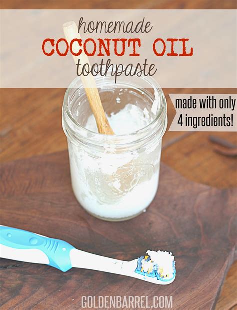 Homemade Coconut Oil Toothpaste - Golden Barrel