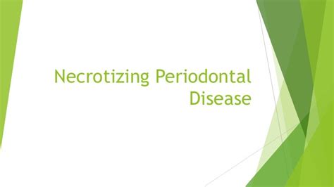 Necrotizing periodontal disease