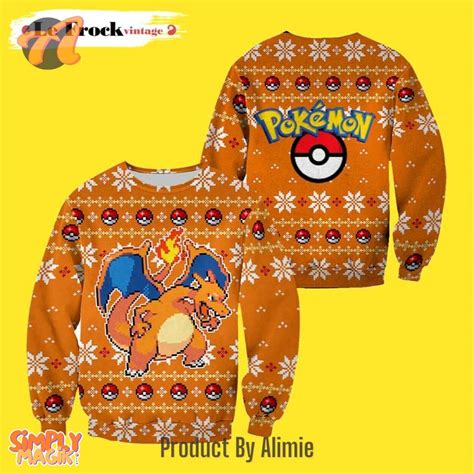 Charizard Pokemon's Festive Season Gift Sweater - Simply Magik - Custom Disney Shirts