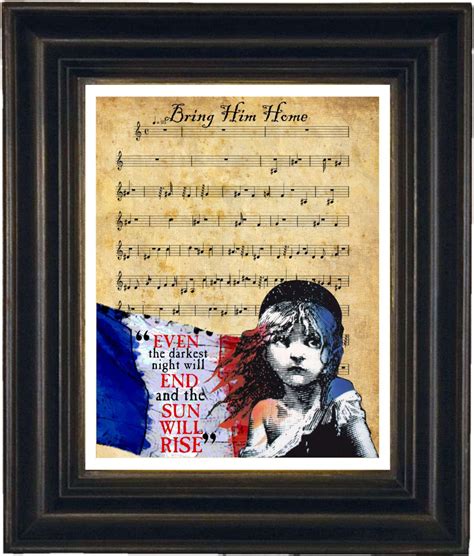 Les Misérables Song Bring Him Home Sheet Music With Victor | Etsy