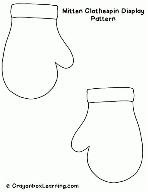 Free Mitten Template Printable - Free Printable