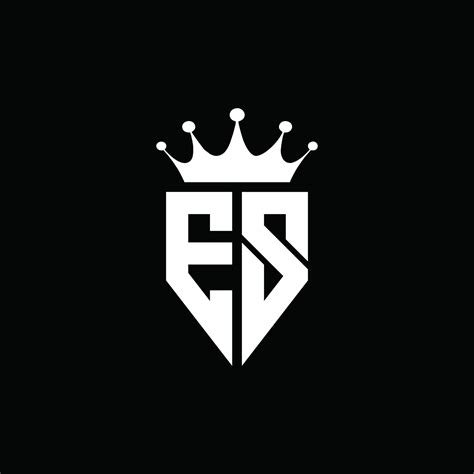 ES logo monogram emblem style with crown shape design template 4283820 Vector Art at Vecteezy