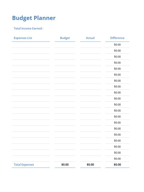 Budget Planner | PDF