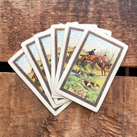 Vintage Horse Playing Cards Set of 6 Vintage Cards, Vintage Children ...