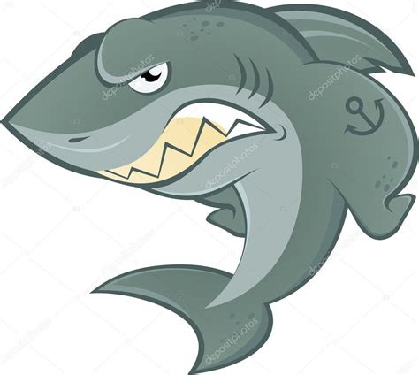 Angry cartoon shark — Stock Vector © shockfactor.de #12002420