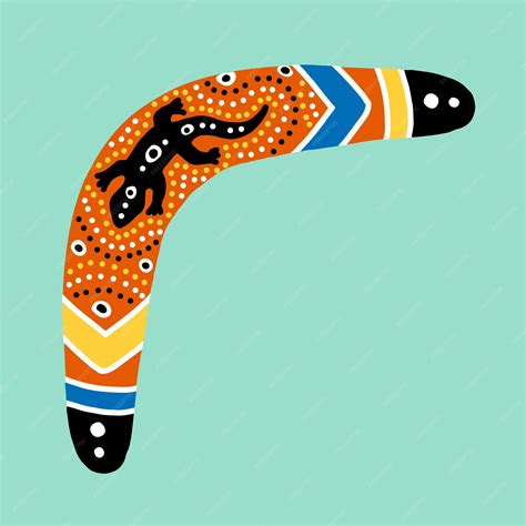 Premium Vector | Illustration of Australian aboriginal boomerang