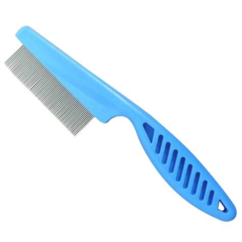 1Pc Cat Dog Metal Nit Head Hair Lice Comb Fine Toothed Flea Flee Handle 14/18cm-in Dog Combs ...