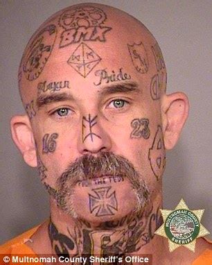 Oregon white supremacist's mugshots show growing collection of face ...