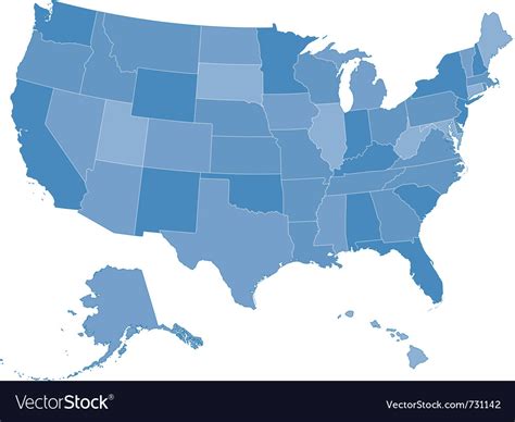 Map of the united states Royalty Free Vector Image