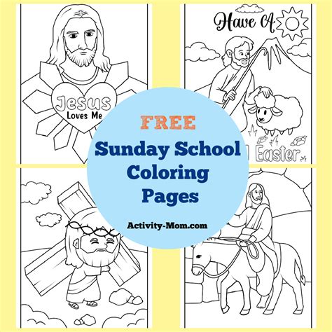 Sunday School Coloring Pages Free Printable