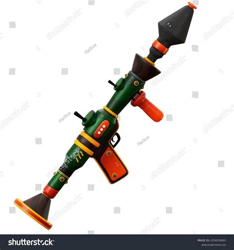 3d Rocket Launcher Icon Rpg Gun Stock Illustration 2256254001 ...