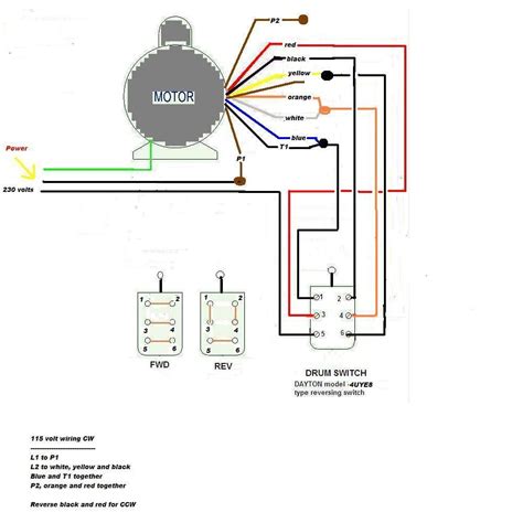 Dayton 3/4 Hp 115v Electric Motors Wiring Diagram