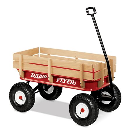 Radio Flyer, 36" All-Terrain Steel & Wood Wagon, Air Tires, Red - Walmart.com - Walmart.com