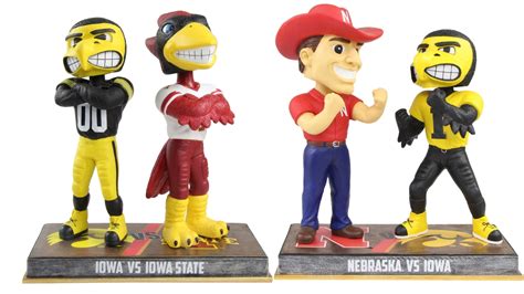 Iowa vs. Nebraska and Iowa State Rivalry Bobbleheads Unveiled