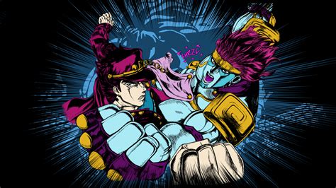 Jotaro and Star Platinum [ Wallpaper] by SickBoy182 on DeviantArt