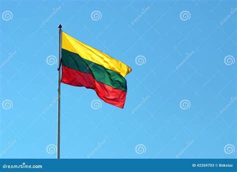 Lithuania Flag in the Sky Waving on the Wind Stock Image - Image of country, european: 42269703