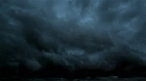 Night Sky. The huge dark storm clouds | Stock Video | Pond5