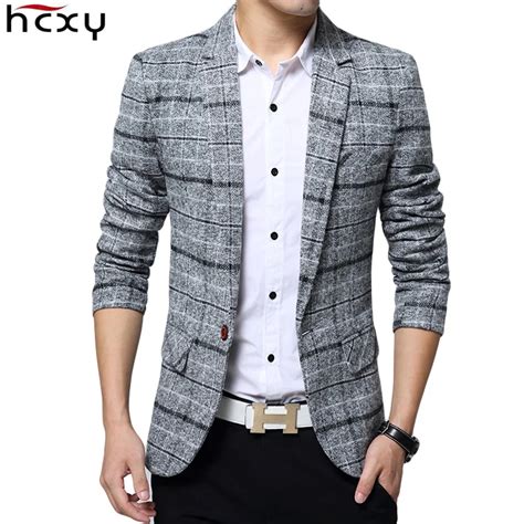 2017 New Arrival Business mens blazer Casual Blazers Men lattice Formal ...