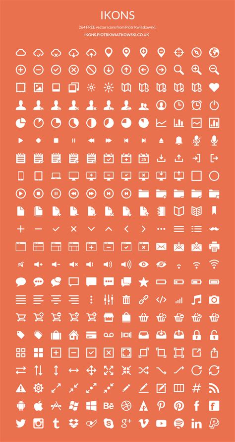 Freebie 30 Minimalist Icon Sets for Web Design Vol I