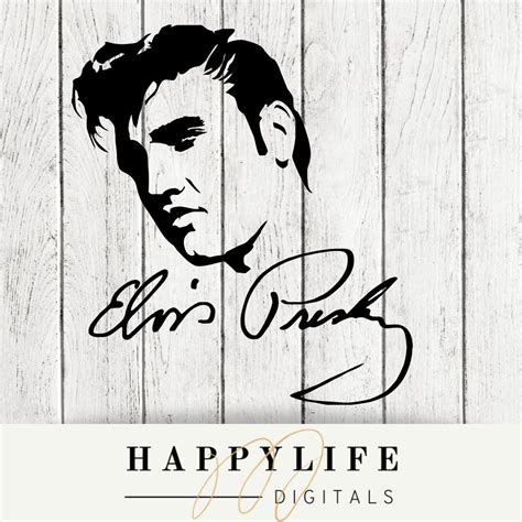 Elvis Presley With Signature PNG Image - Etsy