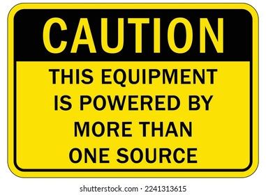 Electrical Warning Sign Labels This Equipment Stock Vector (Royalty ...