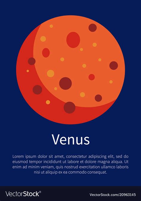 Venus planet symbol of beauty informative poster Vector Image