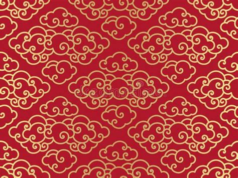 Chinese Clouds Traditional Seamless Pattern Vector