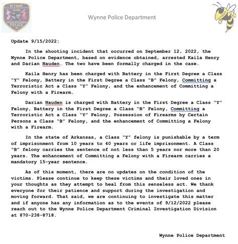 Wynne Progress - UPDATE: The Wynne Police Department has... | Facebook