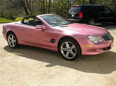 Pink glitter convertible mercedes