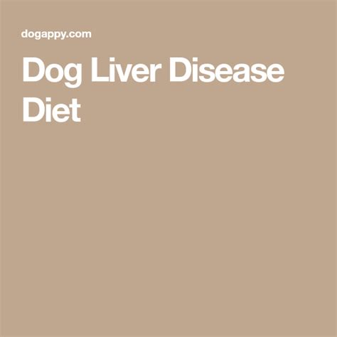 Dog Liver Disease Diet | Liver disease diet, Liver disease, Natural body detox