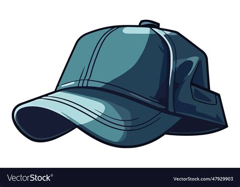 Blue baseball cap Royalty Free Vector Image - VectorStock