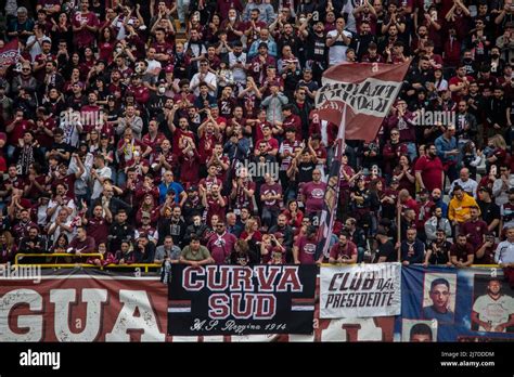 Arechi stadium, Salerno, Italy, May 08, 2022, Fans of salernitana ...